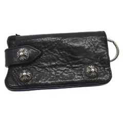 CHROME HEARTS (クロムハーツ) クロスボタン レザー キーケース ブラック/シルバーのサムネイル