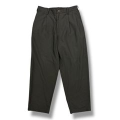 参考上代39600円 Graphpaper 24AW Deep Black Wool Wide Tapered Slacks ディープブラックウールワイドテーパードスラックス イージーパンツ グラフペーパー GM242-40058N ブラック 2 82478A