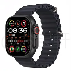 【2025新機能】Smart Watch Ultra 9 スマートウォッチ 2.09インチ 大画面 通話 音楽 スポーツ 血中酸素 心拍数 睡眠 健康管理 Android 対応 メンズ レディース (ブラック)