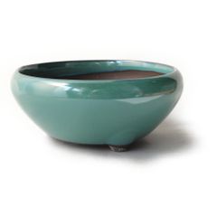 【未使用】盆栽鉢 4号 鉄鉢 緑色 織部釉 瀬戸焼 陶器 丸 浅型 小品 小さい ミニ アガベ 塊根 多肉 雑木 松柏 約12センチ 植木鉢 苔 うめきち盆栽用品店