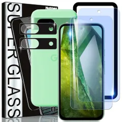 新品 指紋防止 衝撃吸収 効果的に近視を予防でき 眼精疲労軽減 飛散防止 強化ガラス 保護フィルム フィルム 用の 用の 用の 8a 2枚（ブラック）【日本旭硝子素材製】グーグルピクセル カメラフィルム 硬度9H 8A 8A Pixel Pixel 2枚+Go