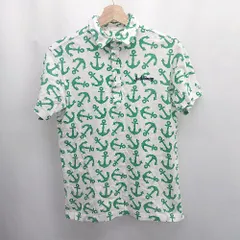 ◇ ジャックバーニー パーリーゲイツ　コラボ 半袖 ポロシャツ サイズM ホワイト　グリーン メンズ E  【1506230024605】