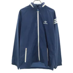 アディダス 70s ヴィンテージ デサント製 トレフォイルロゴ ナイロンジャケット ネイビー adidas メンズ