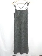 ◇ ⊂ chocol raffine robe フリル装飾 ロング丈 ワンピース サイズF ブラック レディース E  【1412260008600】