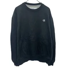 Champion ロゴスウェット トレーナー XL ブラック チャンピオン プルオーバー ビッグサイズ ワンポイント 古着卸 アメリカ仕入 a703-6794