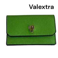 Valextra ヴァレクストラ 名刺 カードケース　緑　美品　ユニセックス グリーン（緑）系 Valextra(ヴァレクストラ) カードケース・名刺