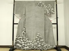 k-6162上品なデザイン 叩き染め 紋なし 正絹 訪問着 k-6162上品なデザイン 叩き染め 紋なし 正絹 訪問着