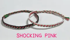 小花柄ミサンガ 2本セット (SHOCKING PINK) 画像5枚目▶︎色番号④