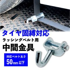スピード発送 Jフック 中間金具 １個 ラッシングベルト ターンピース ベルト幅 47.5mmまで対応 積載車 レッカー 車両固定 レッカー用品 フック タイダウン 荷締めベルト タイヤ固縛
