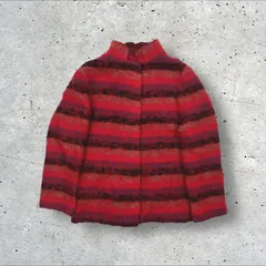 LANVIN BOUTIQUE ( PURE WOOL ) 軽量 モヘア調 スタンドカラー レトロ ウールコート ジャケットのサムネイル