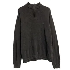 chaps コットンニット セーター チャップス L ブラック ハーフジップ 古着卸 アメリカ仕入 a611-7837
