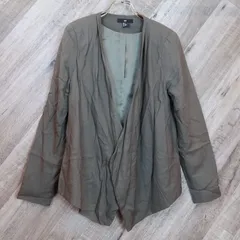 M1-01867【Women】H＆M(エイチアンドエム) 長袖 ジャケット EUR40(XL相当) / カーキ 裏、裾に変色有 G