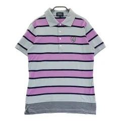 サイズ：4 PEARLY GATES パーリーゲイツ  半袖ポロシャツ ボーダー柄 グレー系 [240101489382] ゴルフウェア メンズ ストスト