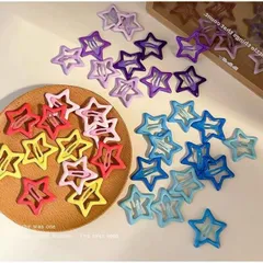 星型 ヘアピン 10個セット ヘアクリップ 可愛い お洒落 ヘアアクセサリー ピン止め スター 星の形 星 カラフル