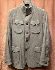 GIAN CARLO ROSSI ジャンカルロロッシ　 綿麻ブルゾン44 GIAN CARLO ROSSI ジャンカルロロッシ 綿麻ブルゾン44