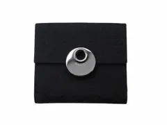 極美品 GUCCI グッチ 二つ折り財布 Wホック財布 エクリプス イタリア製 GGキャンバス ブラック シルバー金具 中古 4b004195
