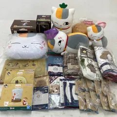 02w20055 夏目友人帳 ニャンコ先生 他 グッズ 大量まとめ売り ぬいぐるみ クッション フィギュア ブランケット 雑貨など 約30点以上 現状品【中古品】