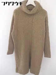 ◇ URBAN RESEARCH ROSSO ロッソ タートルネック 長袖 膝丈 ニット ワンピース サイズF ブラウン レディース  【中古】 【1111160005046】