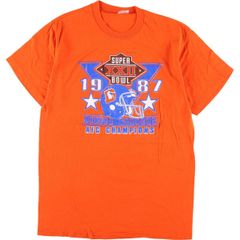 古着 80年代 LOGO7 NFL DENVER BRONCOS デンバーブロンコス SUPER BOWL XXII スーパーボウル スポーツプリントTシャツ USA製/eaa261535