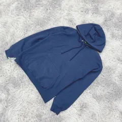 ●【Hanes】ヘインズ 裏起毛 バックオープン パーカー  (Ｍ)  カジュアル  ストリート  レディース  青系  ブルー【送料無料】のサムネイル