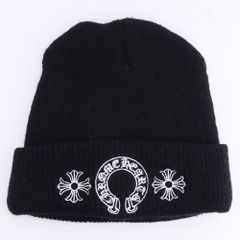 CHROME HEARTS ウールワッチキャップ ホースシュー クロス