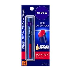【花王】 ニベア リッチケア＆カラーリップ シアーレッド 2.0g 【化粧品】