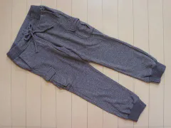 シモネッタミニ simonetta mini マメール アウトレット 子供服 女の子 8歳 約 120cm 130cm パンツ カットソー 茶 ストライプ ラメ ロング丈 裏起毛 秋 冬 ★3 ズボン ボトムス ガールズ キッズ 【中古】 ユーズド