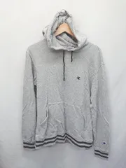 ◇ ⊆ Champion チャンピオン 長袖 プルオーバー パーカー サイズXL グレー メンズ E  【1507100014047】