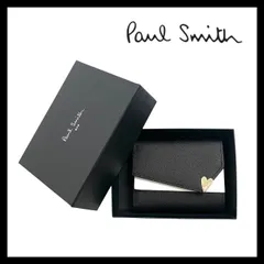 【Paul Smith】ラブレター がま口 三つ折り財布 レザー ブラック/黒 W831 コンパクトウォレット ポールスミス (SER-3785)