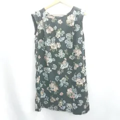 ◇ ⊂ ANNA LUNA 花柄 バックレースアップ 膝丈 ワンピース サイズ9AR ブラック系 レディース E  【1503050000987】