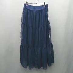 ◇ Θ FRIFUL ロング チュール スカート サイズXL ブルー系 レディース E  【1412090032080】
