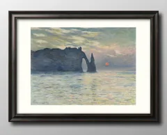 12735クロード モネ The Cliff, ?tretat, Sunset A3 サイズ ポスター アート おしゃれ 絵画 インテリア 北欧 イラスト マット紙 艶消し アートパネル 額 フレーム デザイン 壁掛け ギフト 新築祝い ディスプレイ 