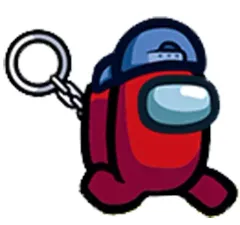 【中古】雑貨 レッド(野球帽) 「Among Us(アモングアス) フィギュアキーチェーン」