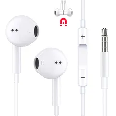 【迅速発送】ifconst イヤホン 有線イヤホン 【2023極上の新設計】 イヤホン マイク付き 磁気設計 絡み防止 いやほん イヤフォン インナーイヤー型 リモコン 音量調節 通話対応 3.5mmジャック ４極 ctia規格 Switch/iPhone/A