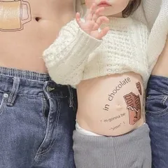 【数量限定】マタニティフォト マタニティ シール タトゥーシール 水転写シール パパ お腹 chocolate 兄弟 家族 シンプル 旦那 ペイントシール. ベリーペイント 取扱説明書付き 練習用シール付き…