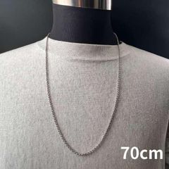 70センチ ロールチェーン ロングネックレス ステンレス