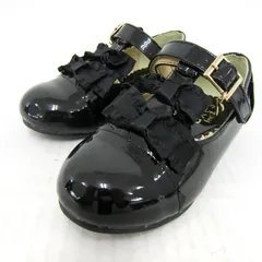 アクシーズファム パンプス メリージェーン フォーマル ブランド 靴 黒 キッズ 女の子用 Mサイズ ブラック axes femme 【中古】