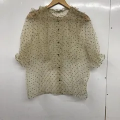ZARA ザラ シャツ、ブラウス 半袖 半袖シャツ シアーシャツ ドットノーカラーシャツ