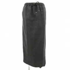 グリーンレーベルリラクシング ユナイテッドアローズ green label relaxing タイトスカート ロング ミモレ チェック柄 38 グレー /JS ■GY14