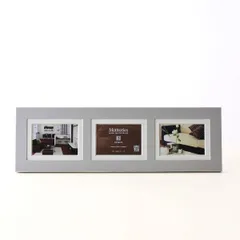 フォトフレーム 複数 おしゃれ L判 壁掛け 多面 写真立て シンプル アルミフォトフレーム3ウィンドー