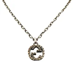 【鑑定済み】正規品 GUCCI インターロッキングG アラベスク ネックレス Ag925 シルバー GG 0309J8055