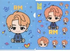 [중고] 클리어파일 아르엠(BTS/방탄소년단) A5 클리어파일&스티커 [이치반쿠지 TinyTAN DNA] 클리어파일&스티커상