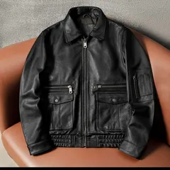 【新作未使用 h】本革 フライトジャケット メンズ 純頭層牛革 レザージャケット｜大きいサイズ対応 ヴィンテージ空軍風 シンプル＆ワイドシルエットS-7XL