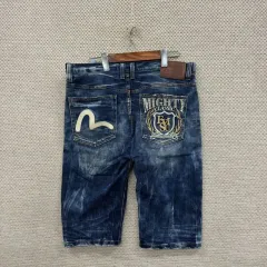 EVISU エヴィス デニムハーフパンツ 36 LOT 0010 EVISU(エヴィス) 花柄大黒刺繍 レギュラーフィットデニム