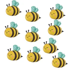 Alpha Depot ミツバチ バルーン 10個セット 81×65cm アルミ風船 誕生日 飾り付け パーティー 装飾 デコレーションセット 