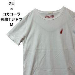 GU×コカコーラ ジーユー　coca-cola 刺繍Tシャツ　M