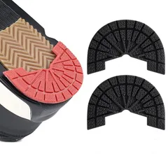 ヒールプロテクター 左右セット 《ブラック》 26.5-27cm(43-44) ソール ヒールガード 靴底 かかと 補修 保護 補強[定形外郵便、送料無料]mer002