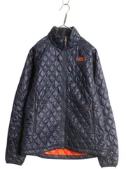 【お得なクーポン配布中!】 US企画 ノースフェイス 中綿 キルティング ナイロン ジャケット レディース M ジャンパー サーモボール フルジップ アウトドア ブルゾン 紺