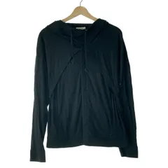HELMUTLANG パーカー ジップ ラムレザー ジャケットY2K ブラック Helmut Lang ジップアップ レザージャケット | ブラック