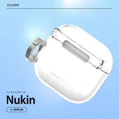 国内正規品 araree（アラリー）AirPods4ケース Nu:kin ハードクリアケース ワイヤレス充電 Qi 対応 ストラップホール付き AR27403AP4